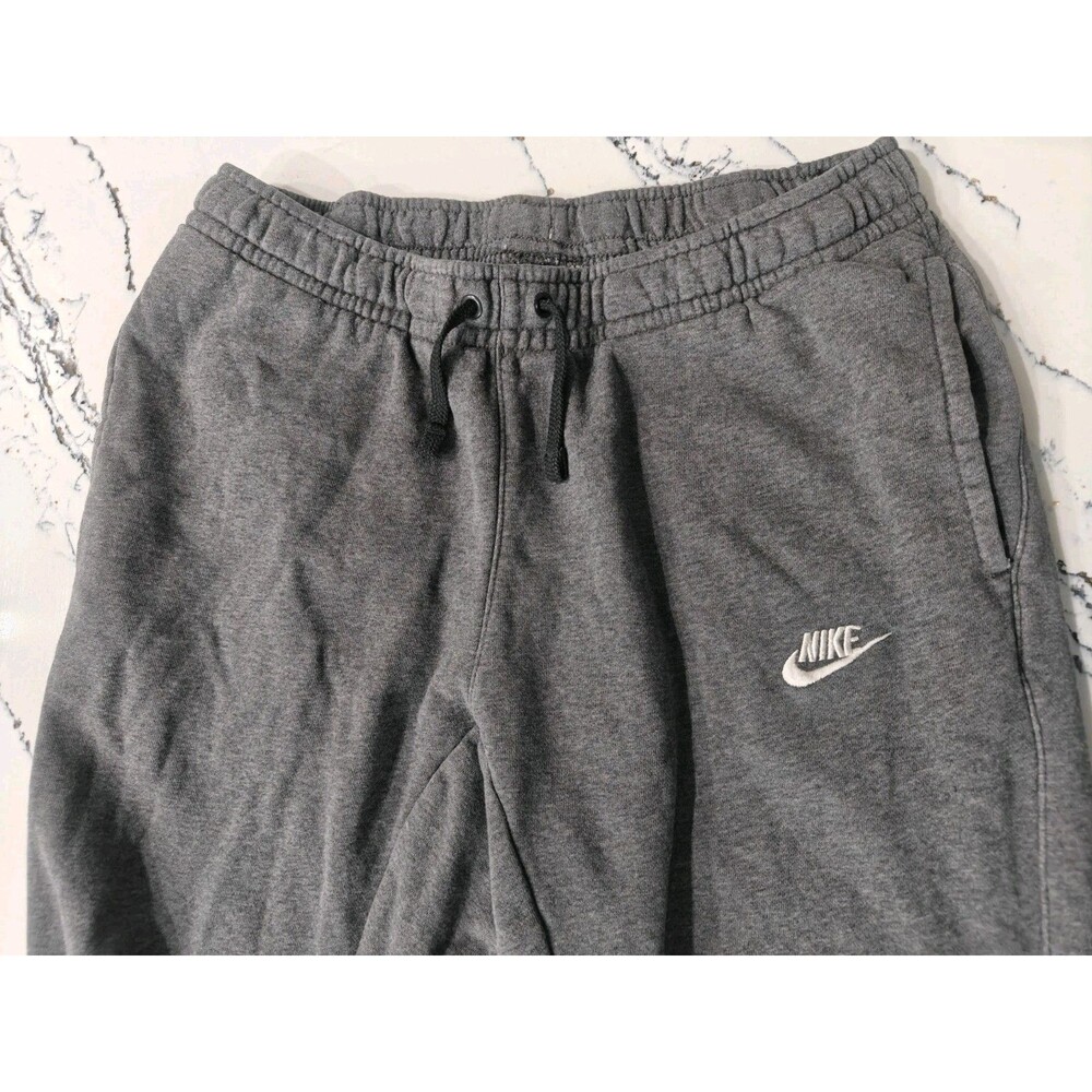 Nike Sportswear Club Joggers Mens Size M Grey Heather Fleece Drawstring Y2K